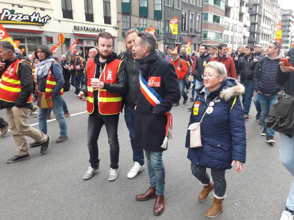 Manifestation européenne contre le dumping social dans le transport - Bruxelles, 27 mars 2019