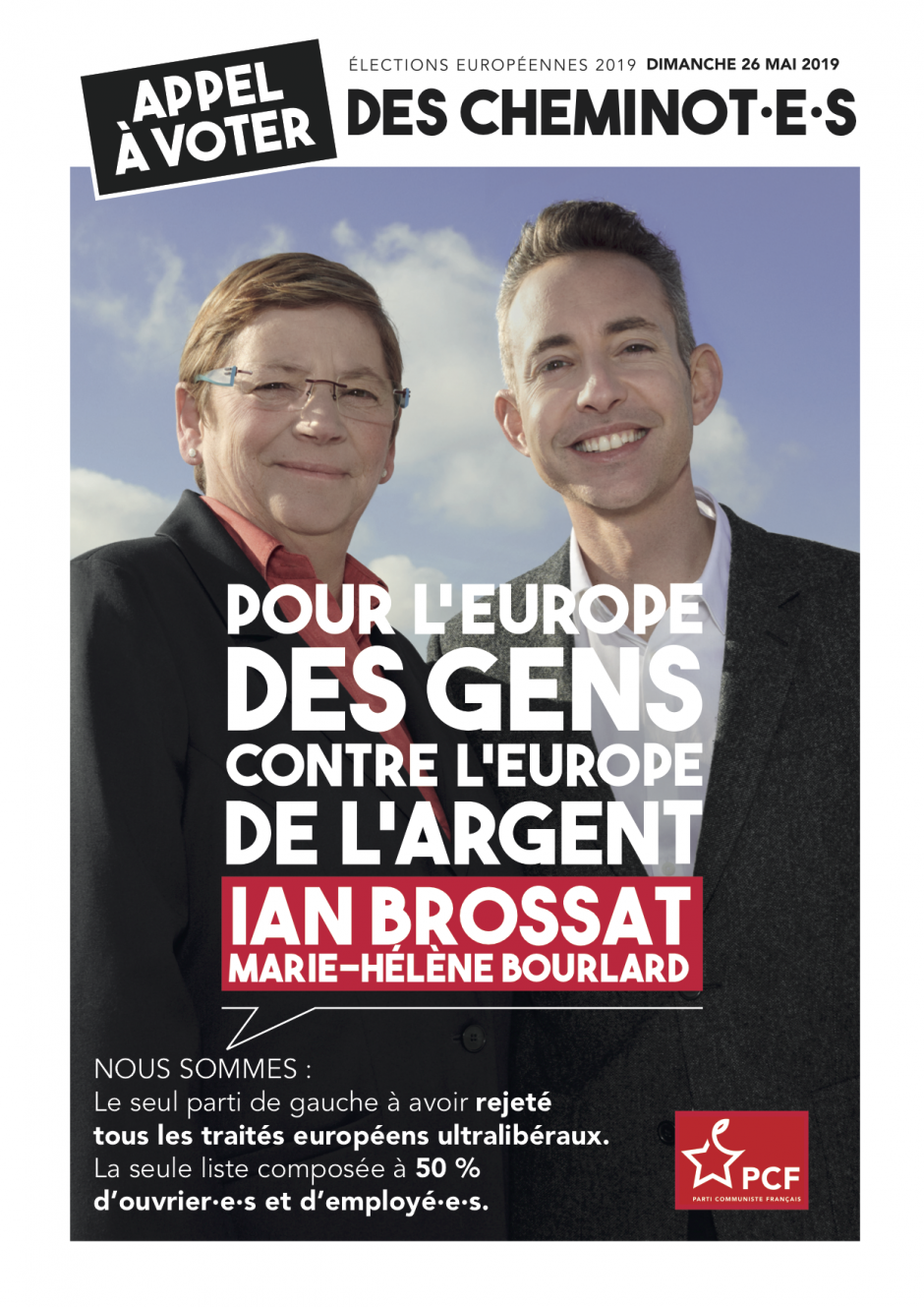 Européennes 2019. Appel à voter des cheminot.e.s pour Ian Brossat